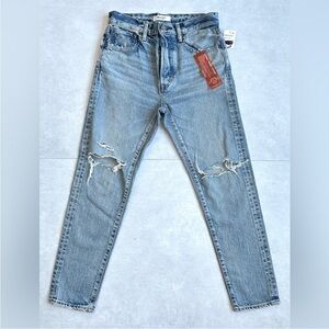 NWT Moussy Vintage Humphreys High Rise Tapered Jeans 26 Made in Japan Distressed